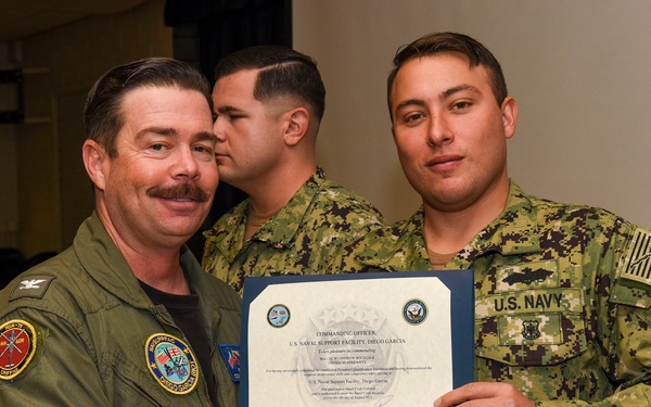 NSF Diego Garcia Awards at Quarters - August