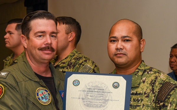 NSF Diego Garcia Awards at Quarters - August