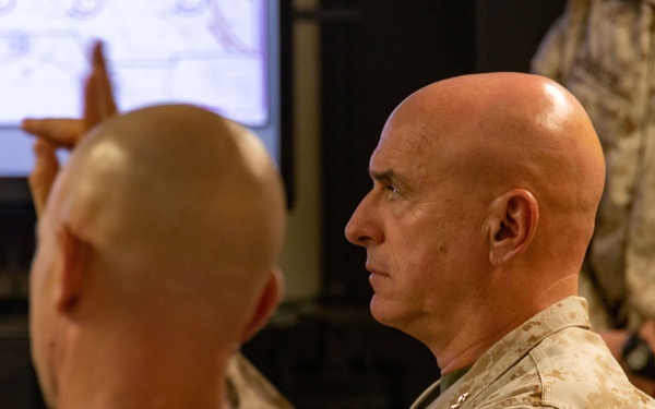 II Marine Expeditionary Force and 3rd MAW Commanding Generals visits The Combat Center During SLTE 5-23