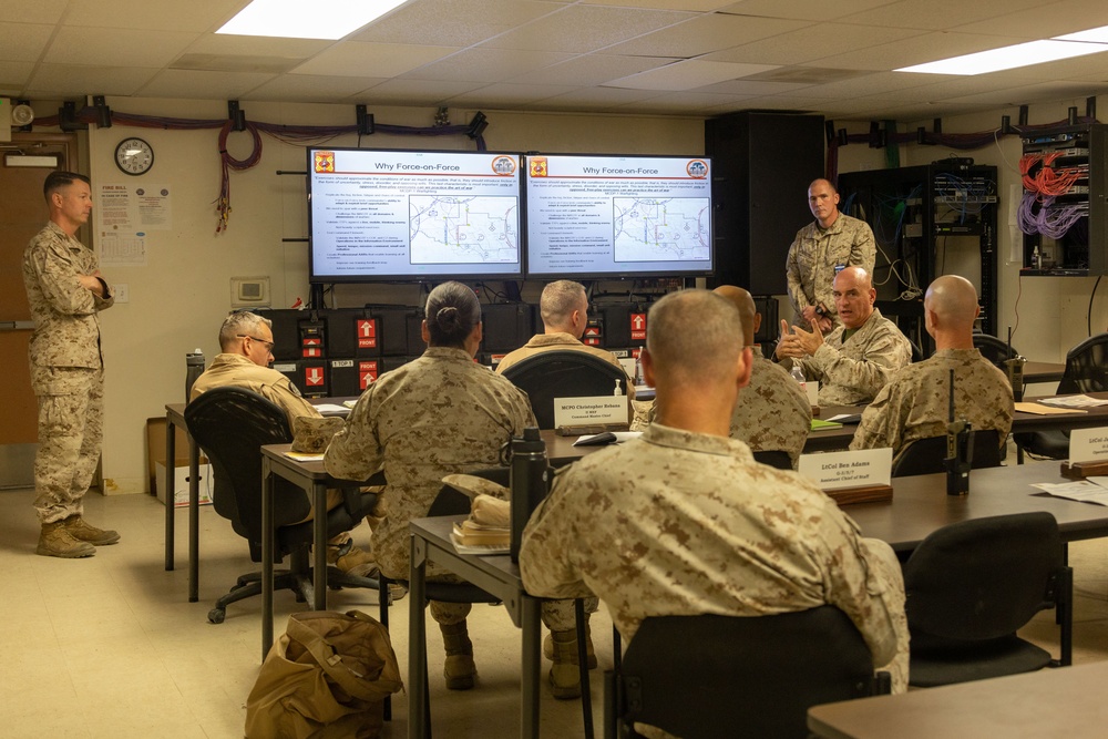 II Marine Expeditionary Force and 3rd MAW Commanding Generals visits The Combat Center During SLTE 5-23