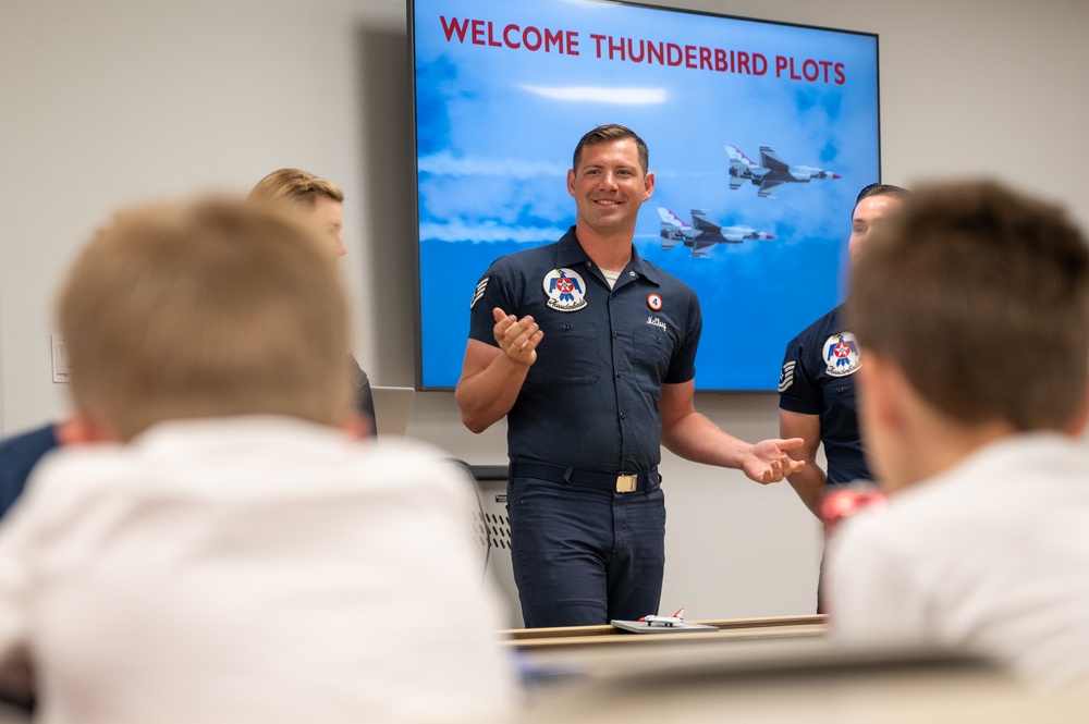 U.S. Air Force Thunderbirds meet with Courageous Kids