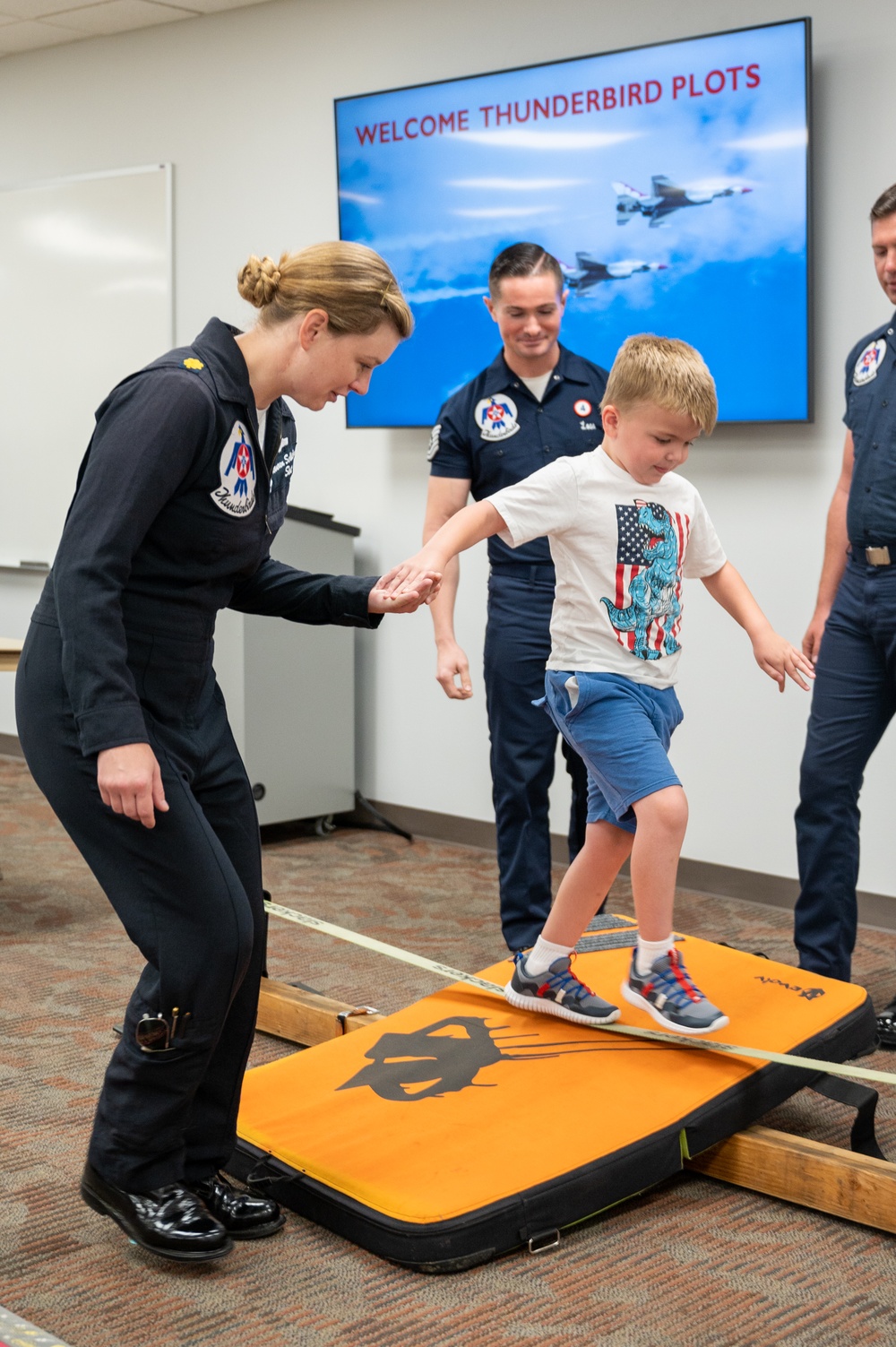 U.S. Air Force Thunderbirds meet with Courageous Kids