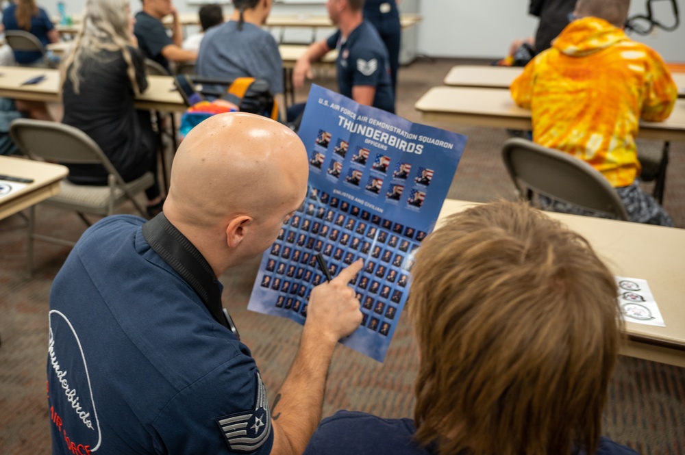 U.S. Air Force Thunderbirds meet with Courageous Kids