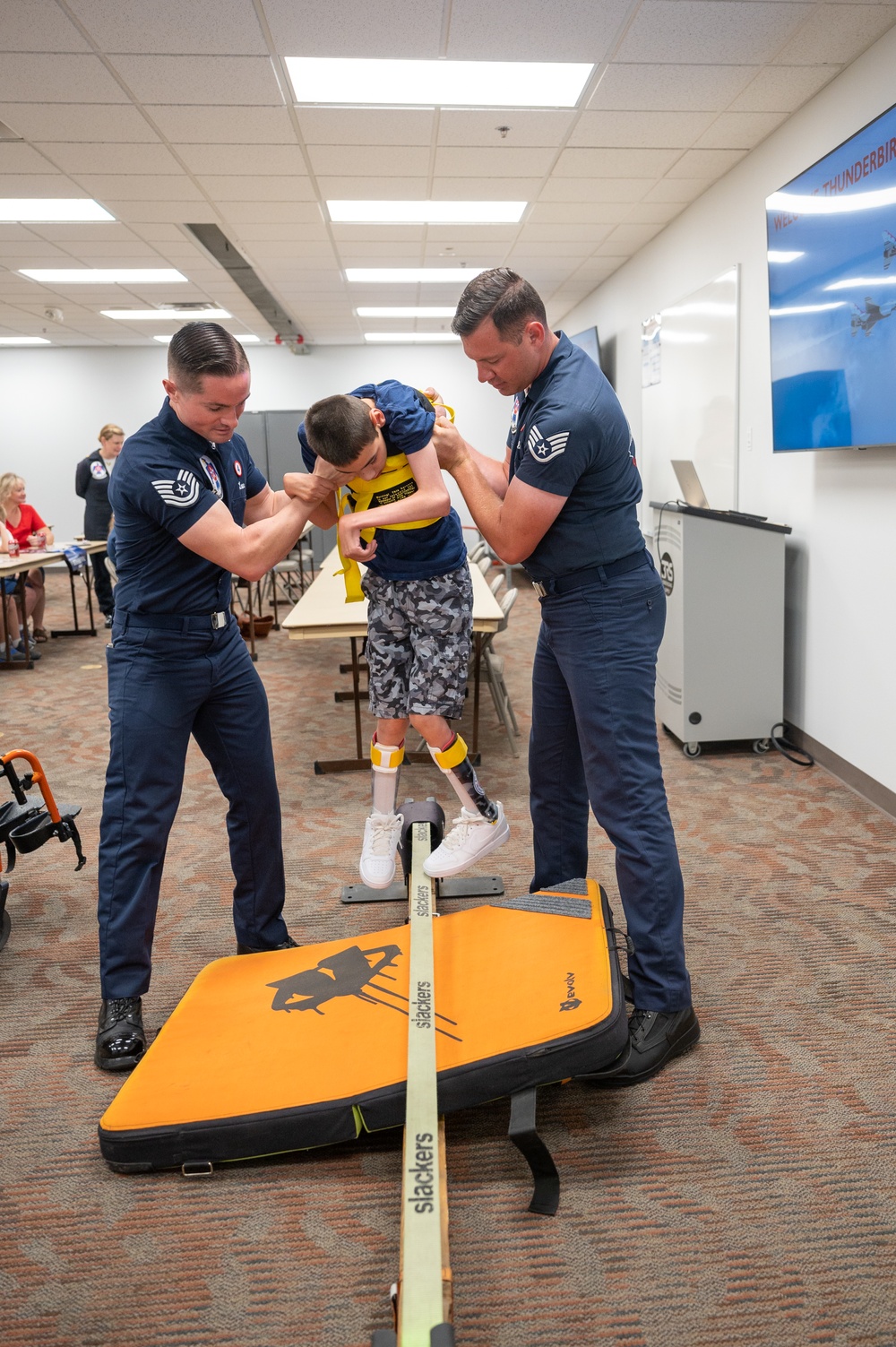 U.S. Air Force Thunderbirds meet with Courageous Kids