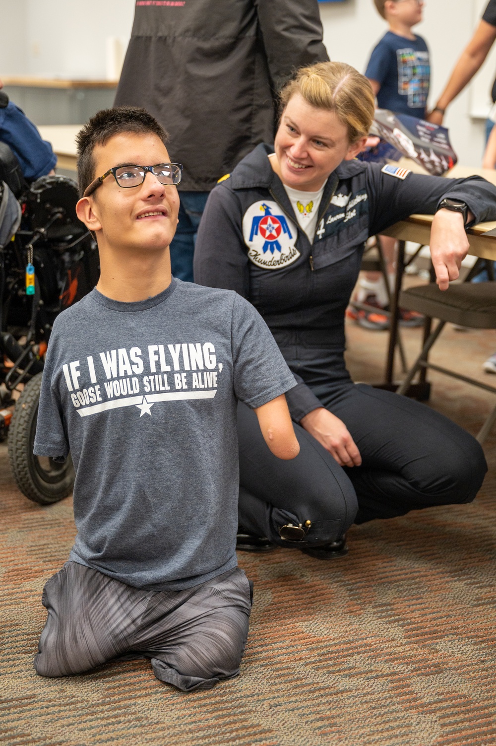 U.S. Air Force Thunderbirds meet with Courageous Kids