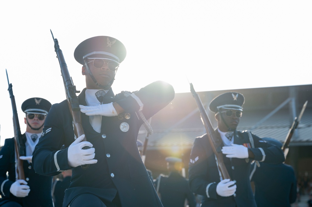 Air Force Honor Guard Drill Team tours Texas military community