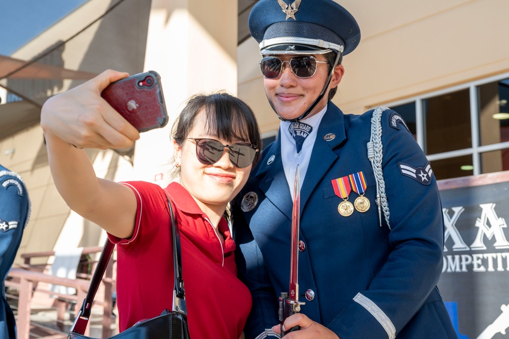 Air Force Honor Guard Drill Team tours Texas military community