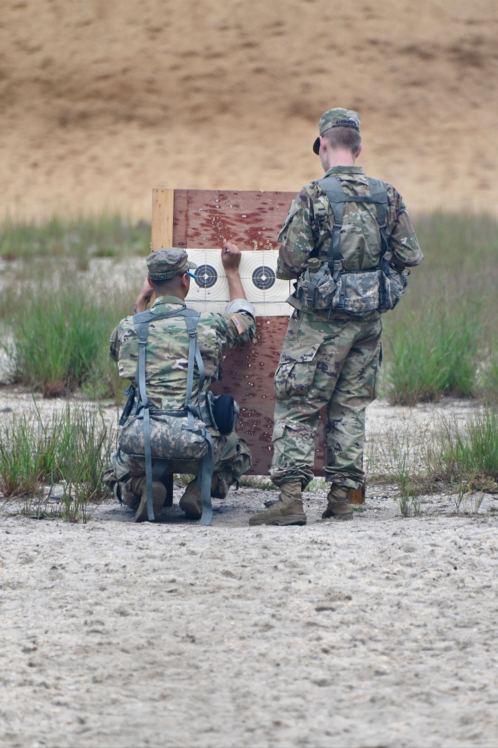 FORT DIX-Range 31 237 MAINT CO M-4 rifle zeroing. 25th August 2023