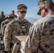 3/4 Marine receives achievement award while in the field