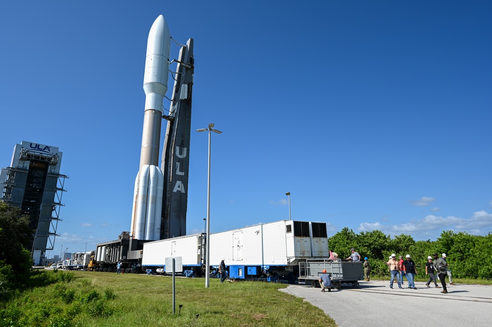 ULA Atlas V rocket rollout