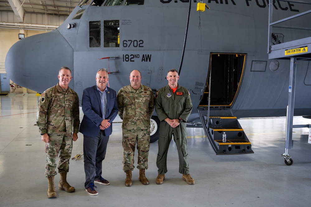 Rep. Eric Sorensen visits the 182nd
