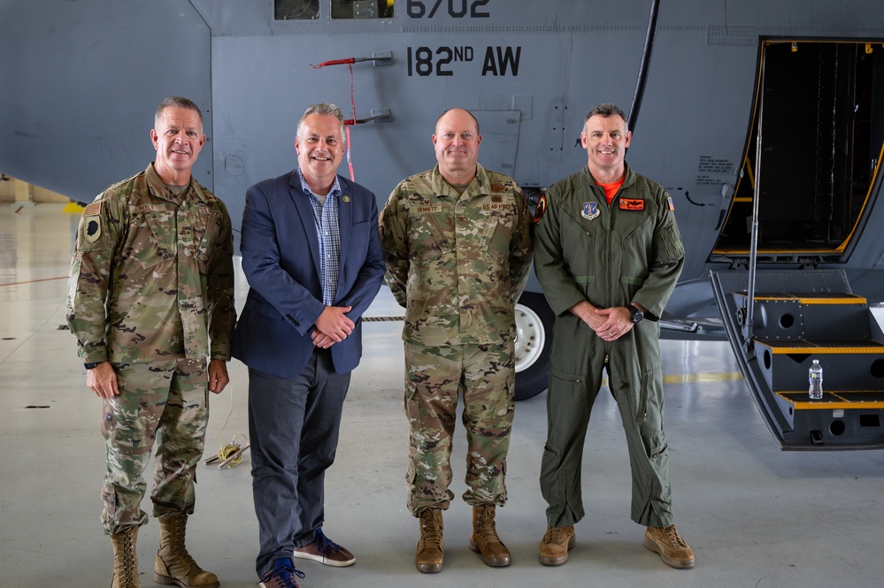 Rep. Eric Sorensen visits the 182nd