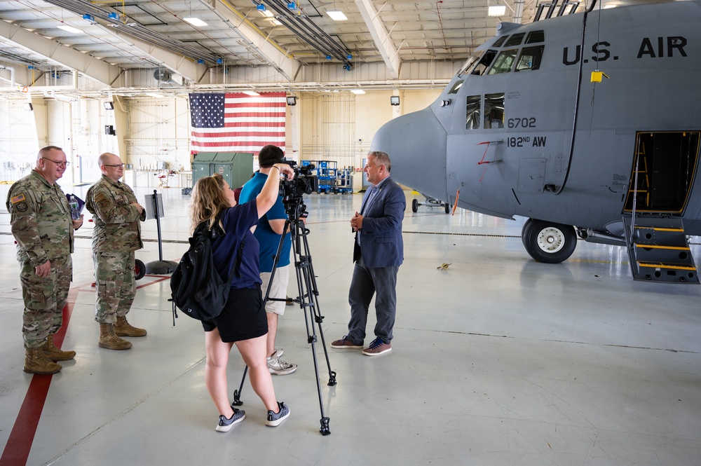 Rep. Eric Sorensen visits the 182nd