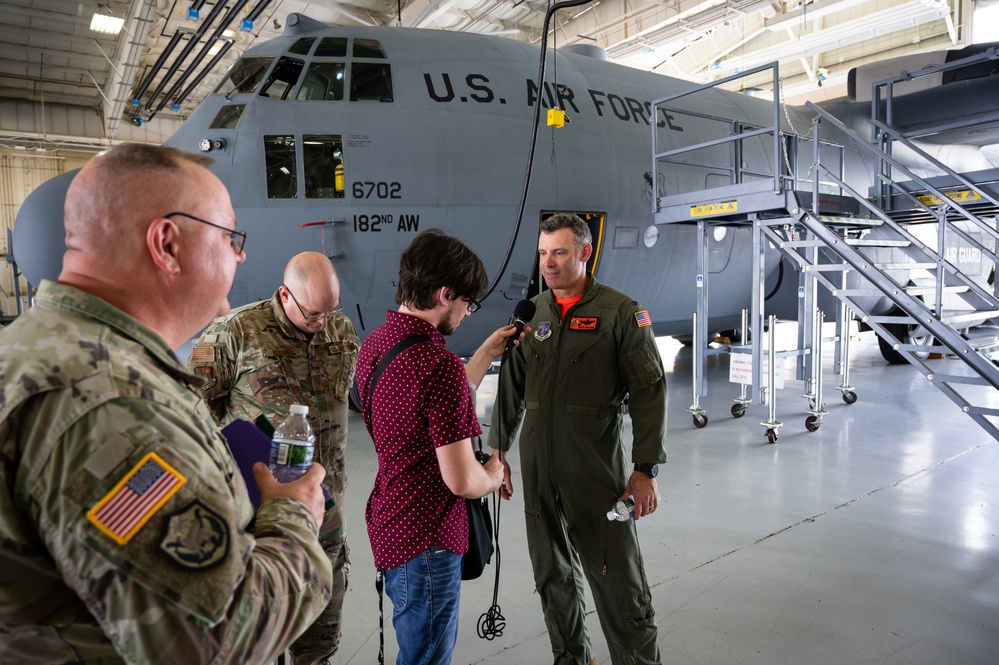 Rep. Eric Sorensen visits the 182nd
