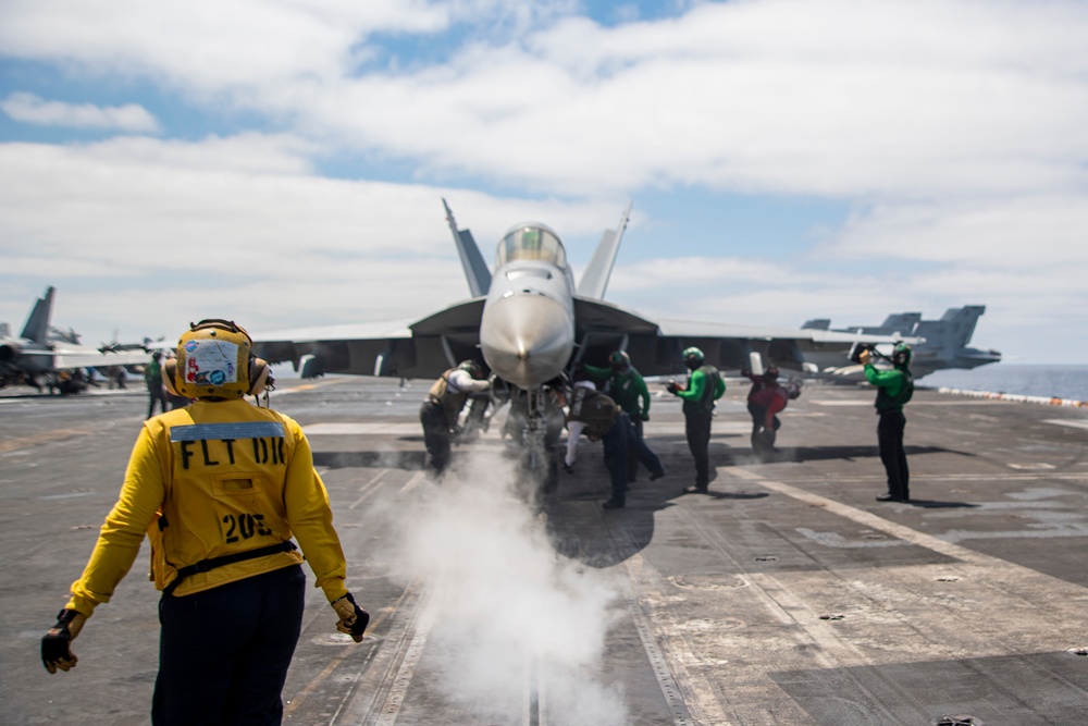 Sailors Check Super Hornet