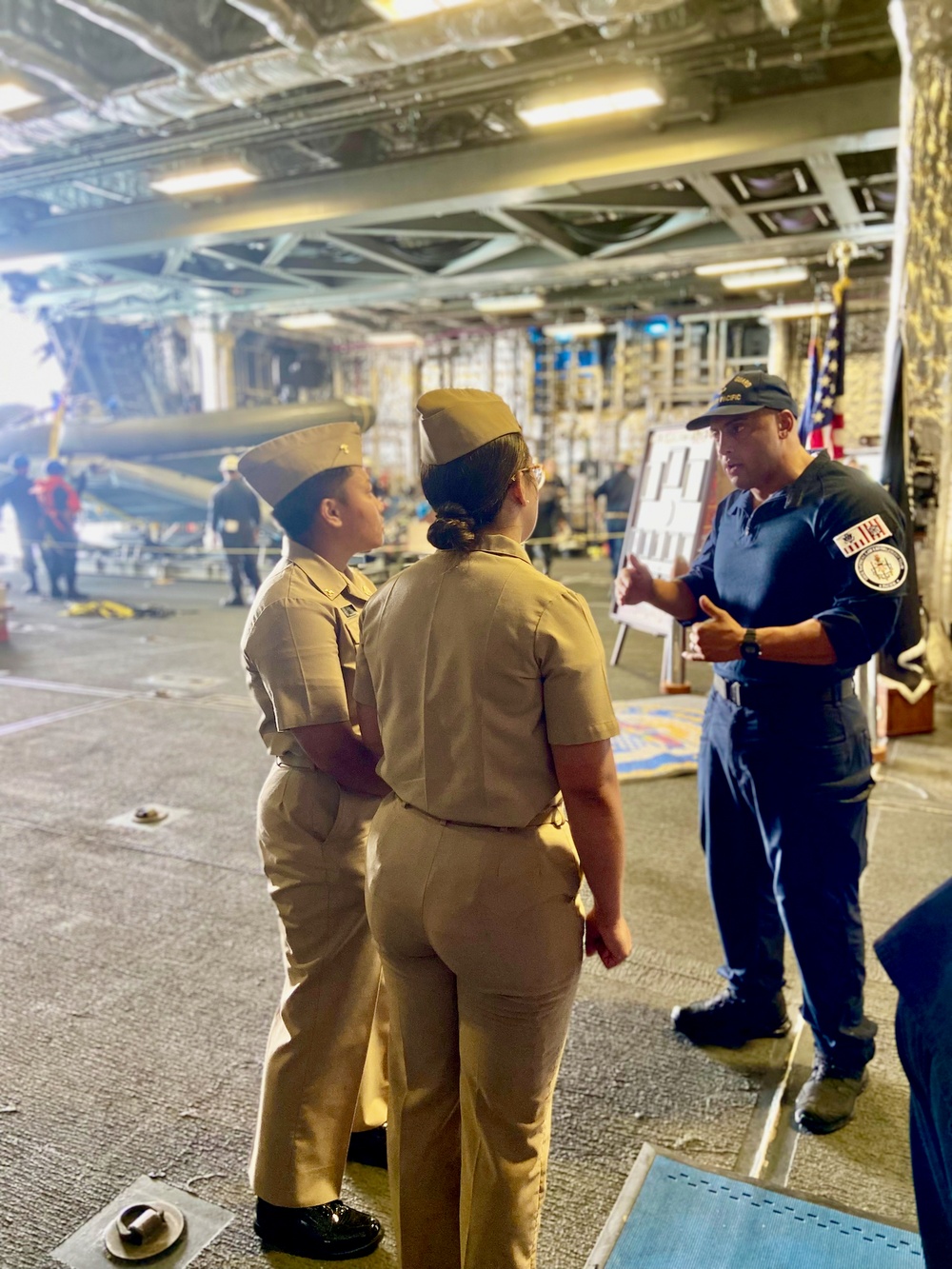 USMMA cadets visit with U.S. Coast Guard TACLET members