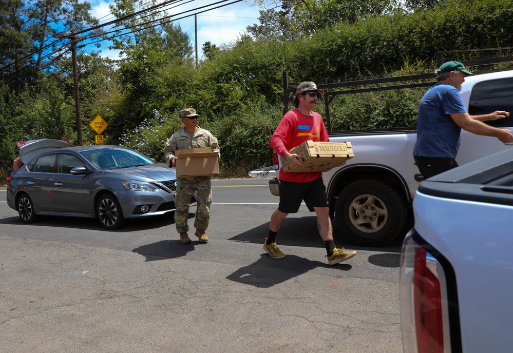 JTF-50 Assists with Water Distribution in Maui