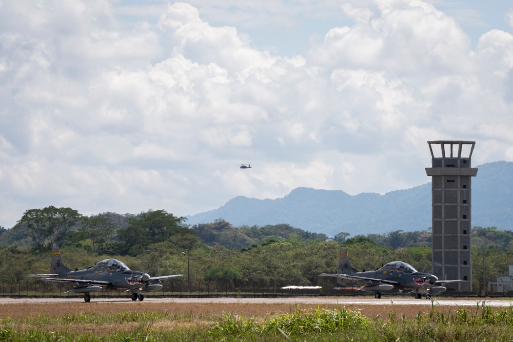 Super Tucanos land and taxi