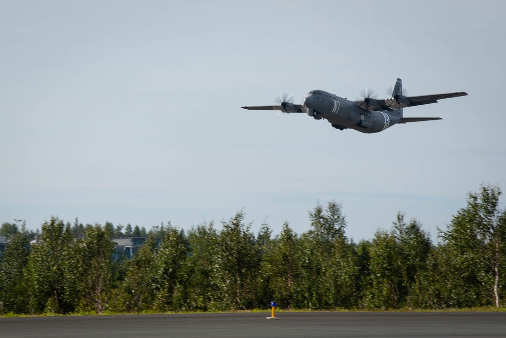 C-130J Super Hercules departs Rovaniemi Air Base