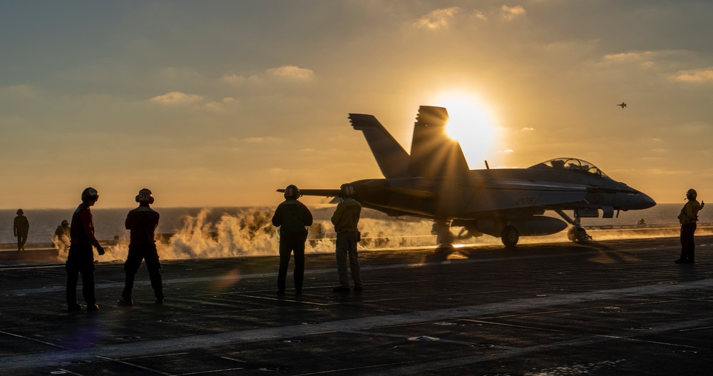 F/18 Launches Off The Flight Deck