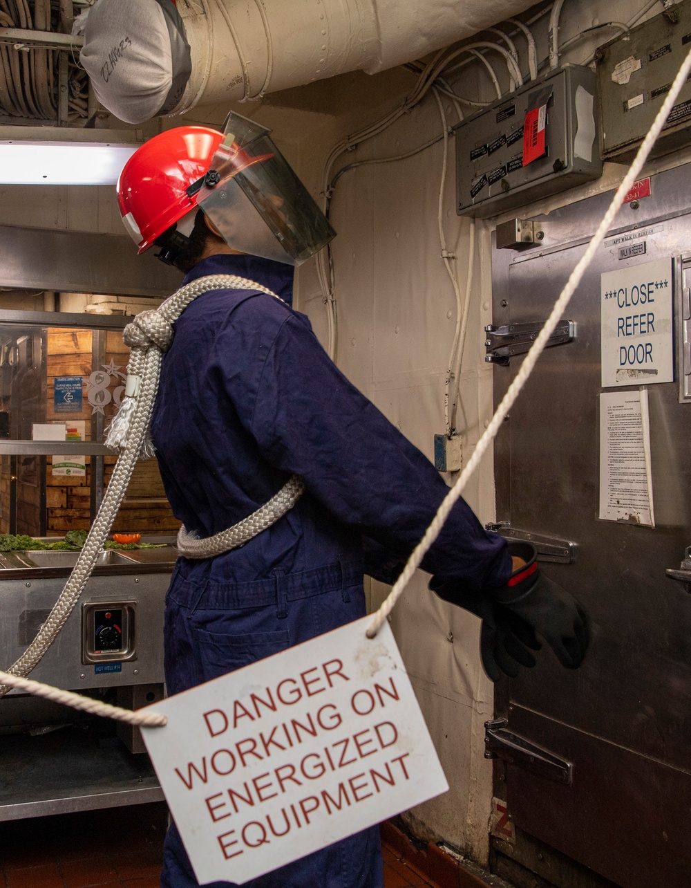 Nimitz Sailor Conducts Maintenance