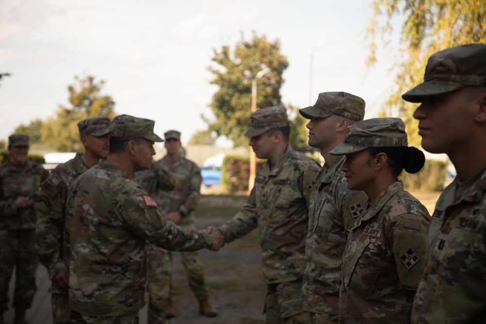 Sergeant Major of the Army visits the forward operating site in Poland