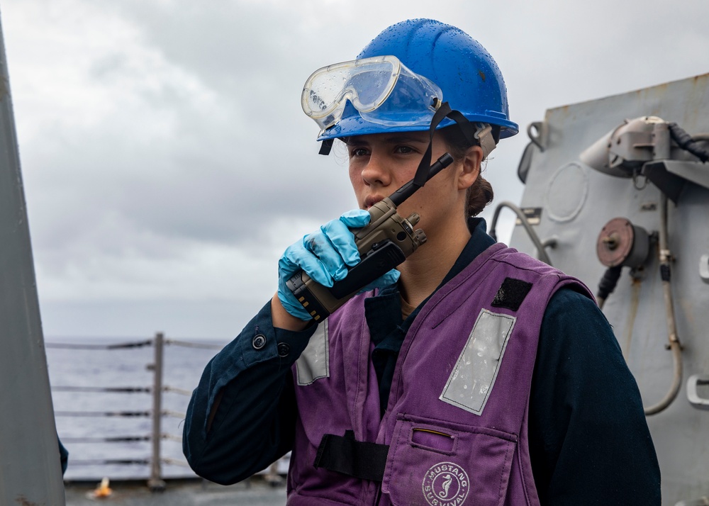 USS John Finn (DDG 113) Conducts Replenishment-at-Sea with USNS Charles Drew (T-AKE-10)
