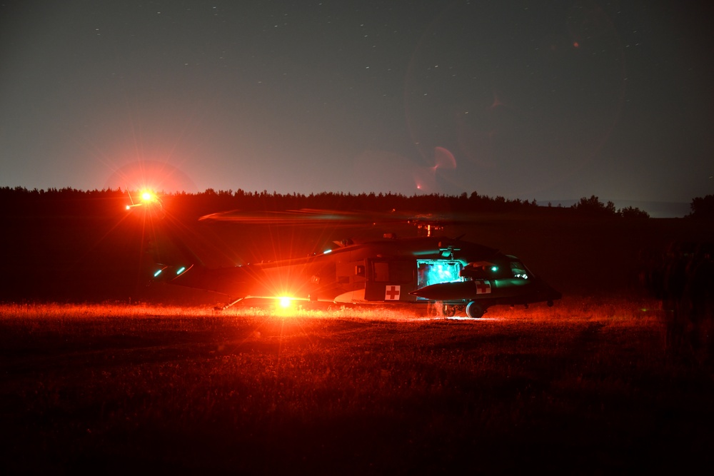 Sky Soldiers conduct air medevac training with 12th CAB