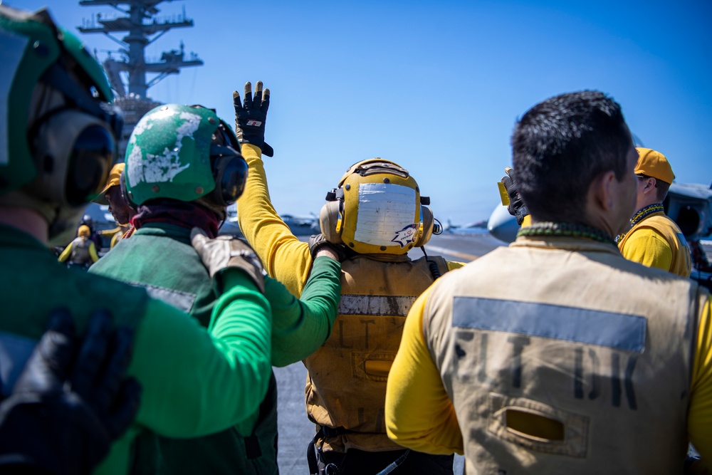 Nimitz Conducts Flight Deck Drills