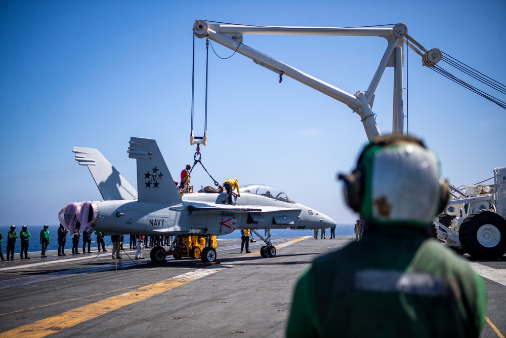 Nimitz Conducts Flight Deck Drills