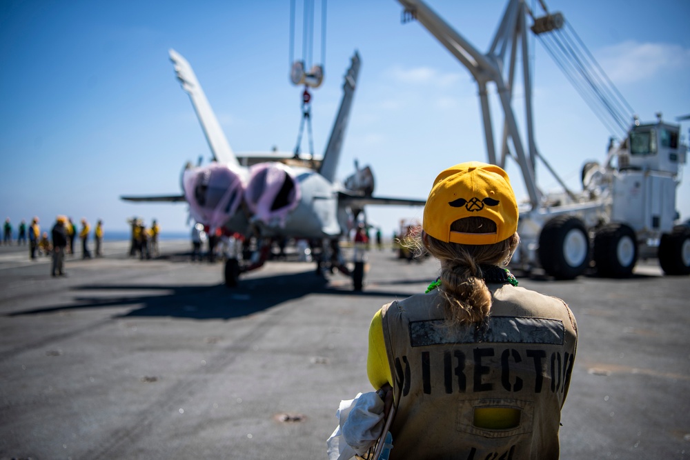 Nimitz Conducts Flight Deck Drills