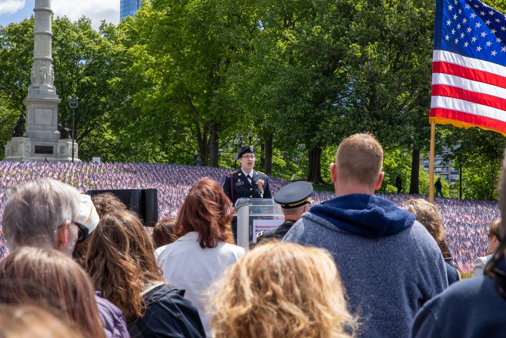 Annual Memorial Day Flag Garden Honors Fallen Massachusetts Service Members