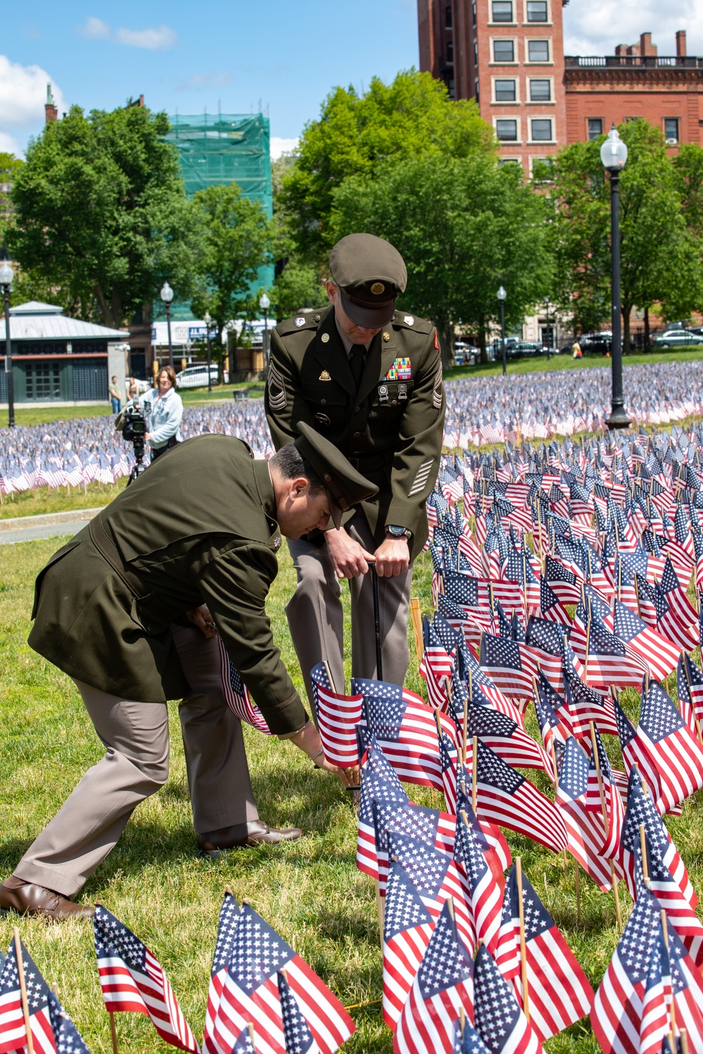 Annual Memorial Day Flag Garden Honors Fallen Massachusetts Service Members