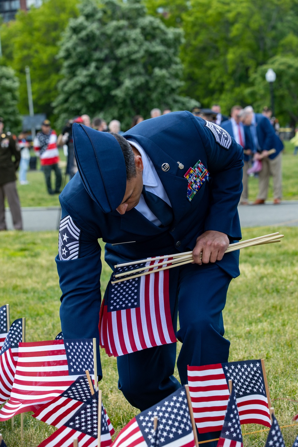Annual Memorial Day Flag Garden Honors Fallen Massachusetts Service Members