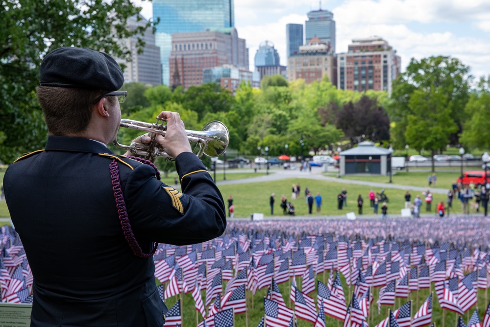 Annual Memorial Day Flag Garden Honors Fallen Massachusetts Service Members