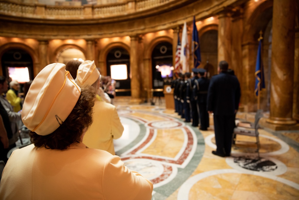 Massachusetts Families of fallen service members receive medals of Liberty and Fidelity.