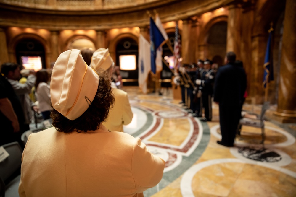 Massachusetts Families of fallen service members receive medals of Liberty and Fidelity.