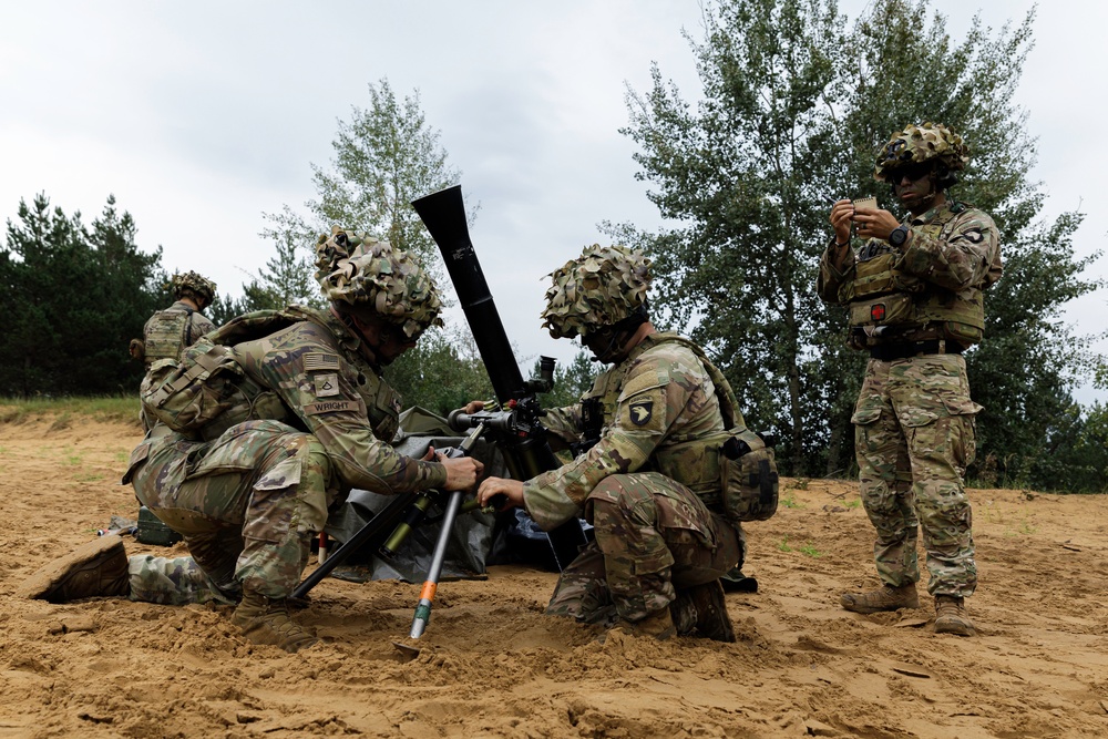 Task Force Ivy mortarmen conduct fire support coordination exercise in Latvia