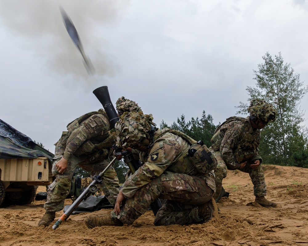 Task Force Ivy mortarmen conduct fire support coordination exercise in Latvia