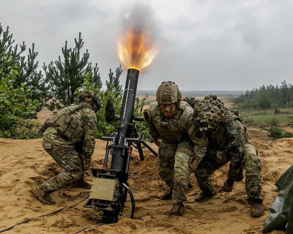 Task Force Ivy mortarmen conduct fire support coordination exercise in Latvia