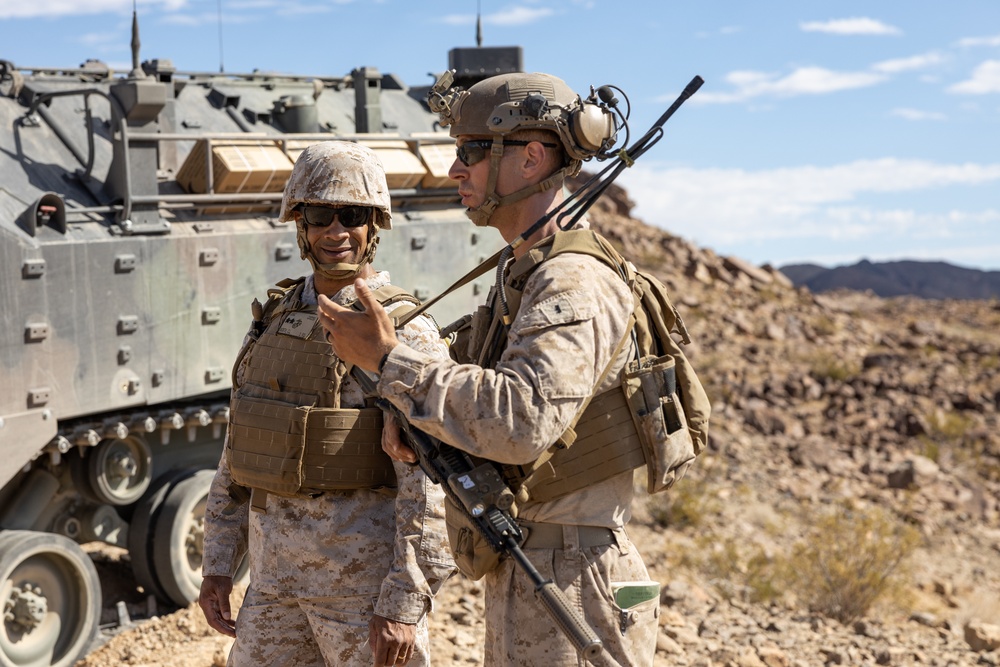 2nd Marine Division Commanding General visits 2/8 Marines during live-fire exercise