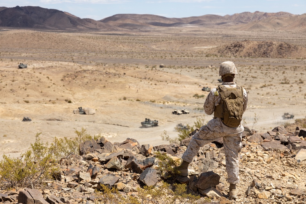 2nd Marine Division Commanding General visits 2/8 Marines during live-fire exercise