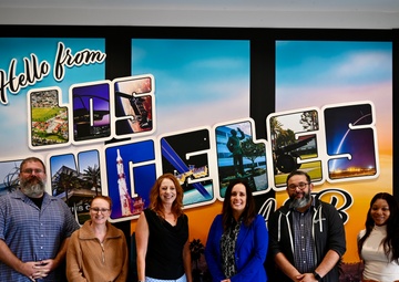 Chief of Space Operations spouse, Mrs. Jennifer Saltzman visits Los Angeles Air Force Base