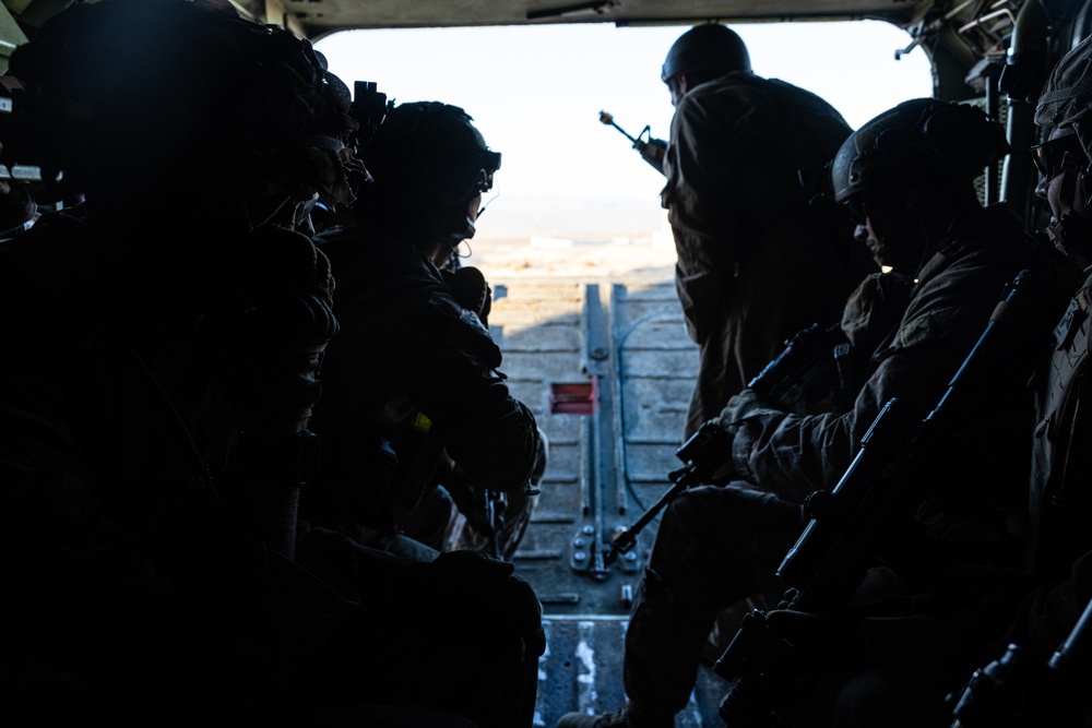 Marines with 3/7, 3rd AAB, 1st CEB conduct a mechanized assault on an urban environment during AFX 5-23