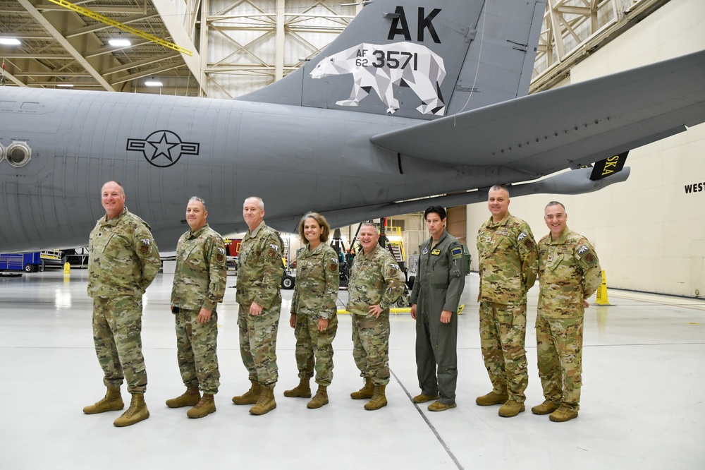 Maj. Gen. Farris visits farthest-north KC-135 refueling unit, 168thWing