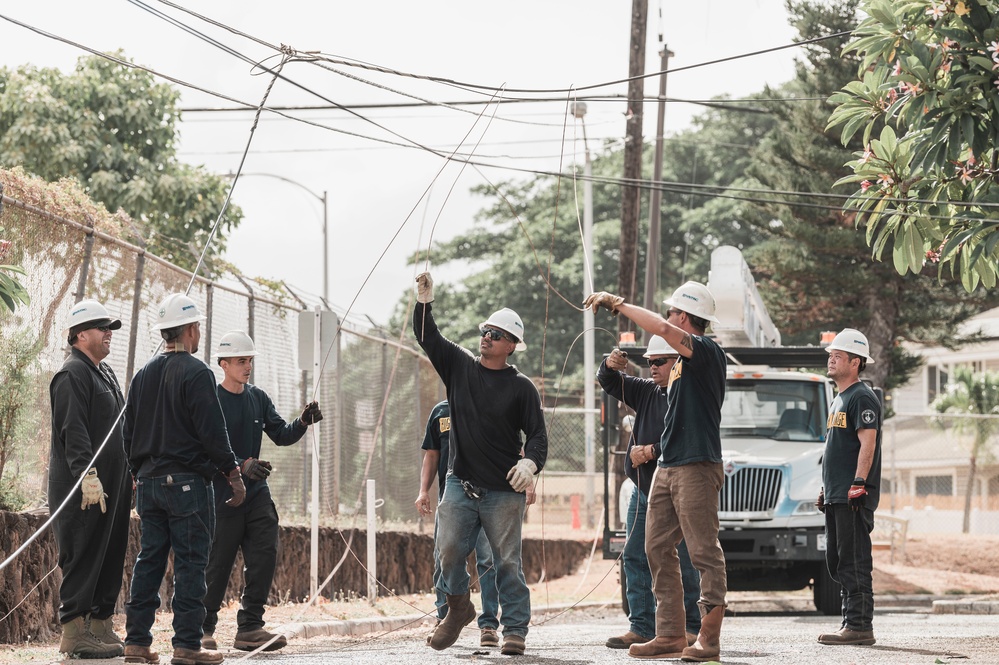 NAVFAC Hawaii restores power after a storm