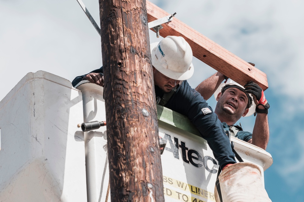 NAVFAC Hawaii restores power after a storm