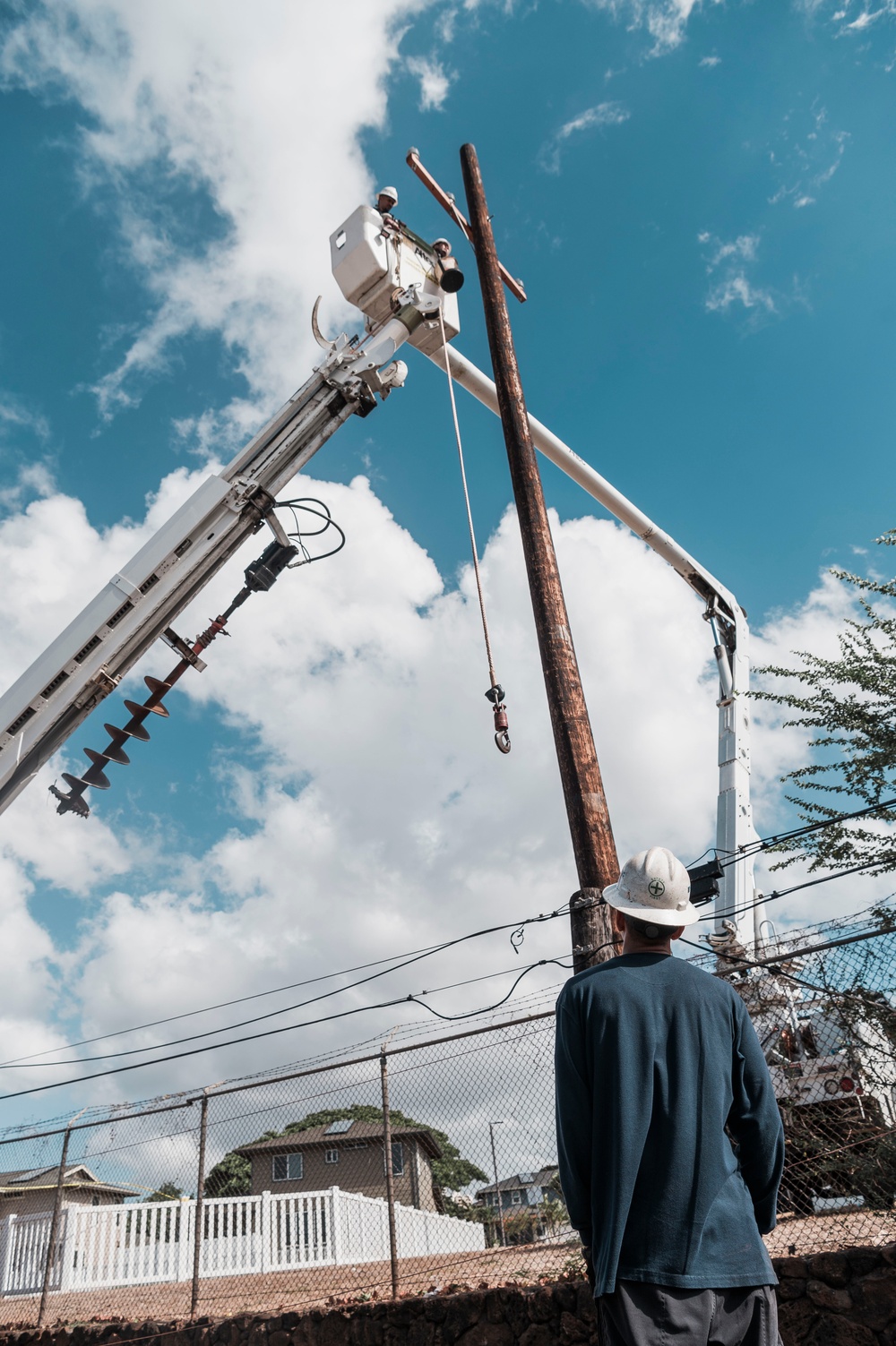 NAVFAC Hawaii restores power after a storm