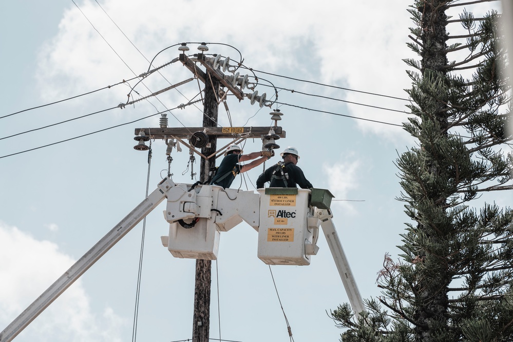 NAVFAC Hawaii restores power after a storm