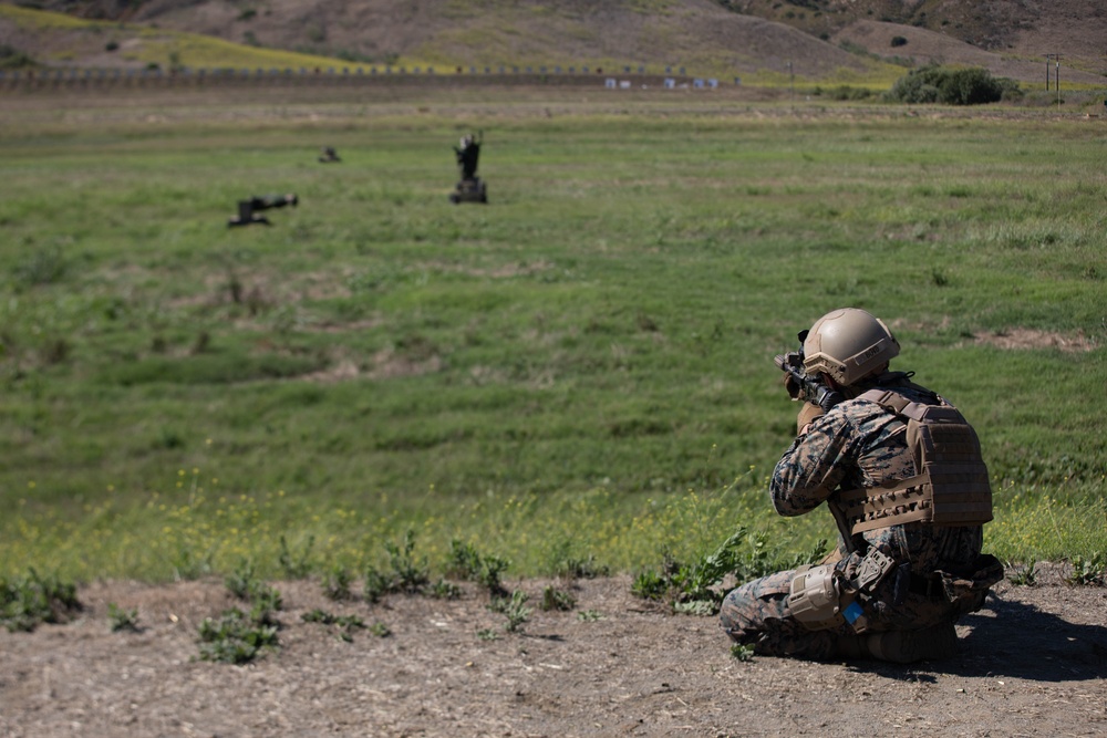 Officers attending company commander course conduct live-fire range